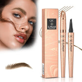 3D Waterproof Micro Blade Eyebrow Pencil 4 Fork Tip Tattoo Pen, 2024 New Waterproof Magic Eyebrow pencil, Natural Makeup FineTrace Eyebrow Pencil Dark Brown Black Eyebrow Pencil Women's (Shallowbrown)